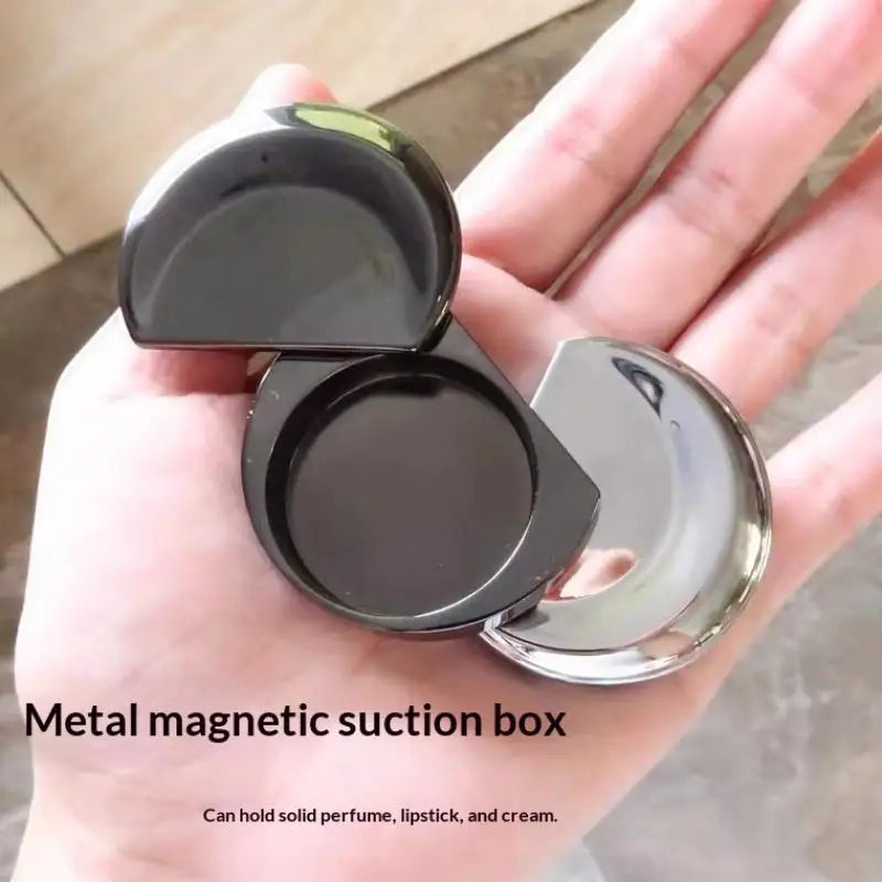 Moon-Shaped Zinc Alloy Balm Tin | Slide Lid Travel Container