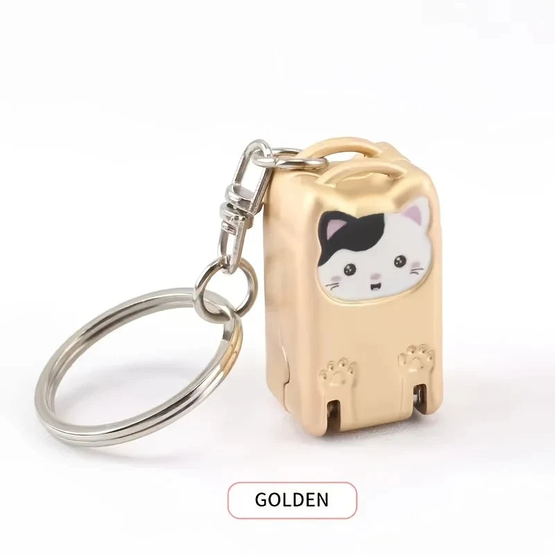 Kitten Keychain Rotary Nail Clipper – Foldable Stainless Steel