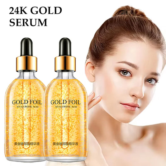 24K Gold Hyaluronic Acid Serum for Face Anti-wrinkle Anti-aging Brightening Moisturizing skincare Facial Serum Essence Face Care Peaceful Pleasures Health and Wellness