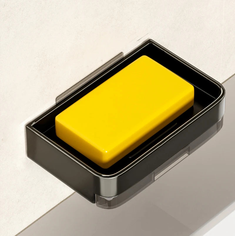 No-Drill Aluminum Alloy Wall Soap Dish with Drainage | YUNJIEYA
