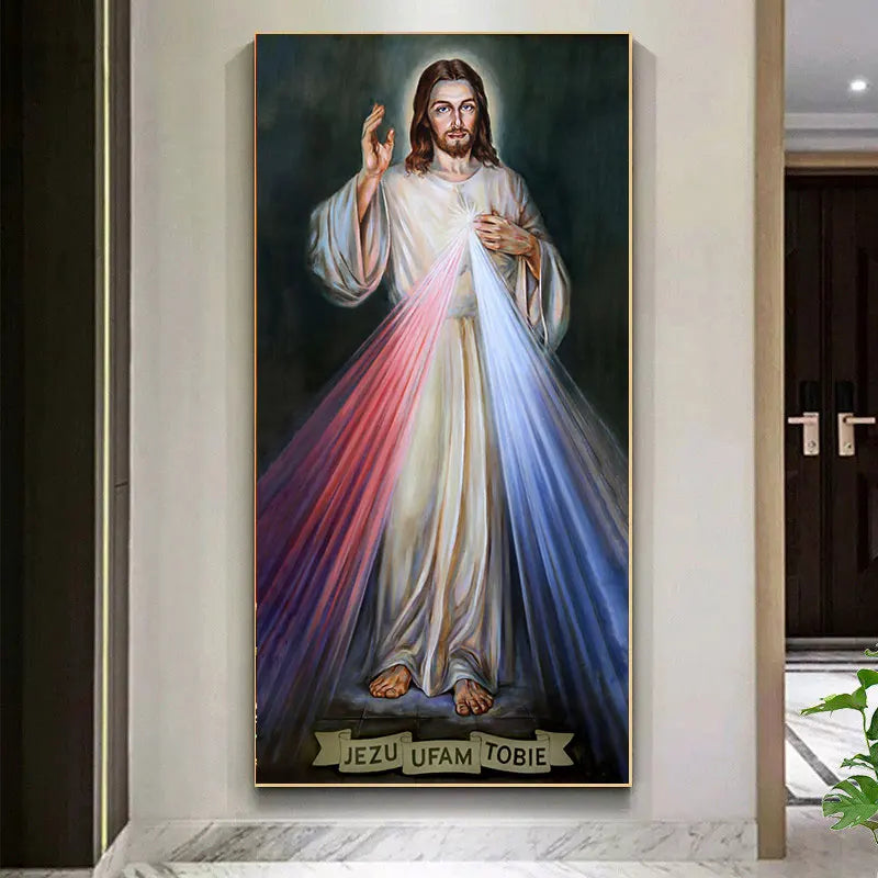 Salvador Dali The Christ Giclee Oil Paintings on The Wall Posters and Print Wall Hanging Pictures for Home Living Room Decor Peaceful Pleasures Health and Wellness w1334 jesus-1 40x80cm