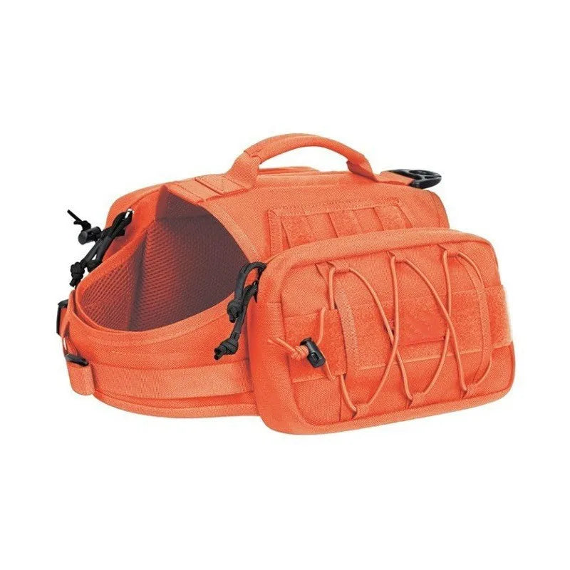 Nylon Tactical Dog Harness Vest for Medium & Large Dogs Tactical Dog Harness Peaceful Pleasures Health and Wellness Orange