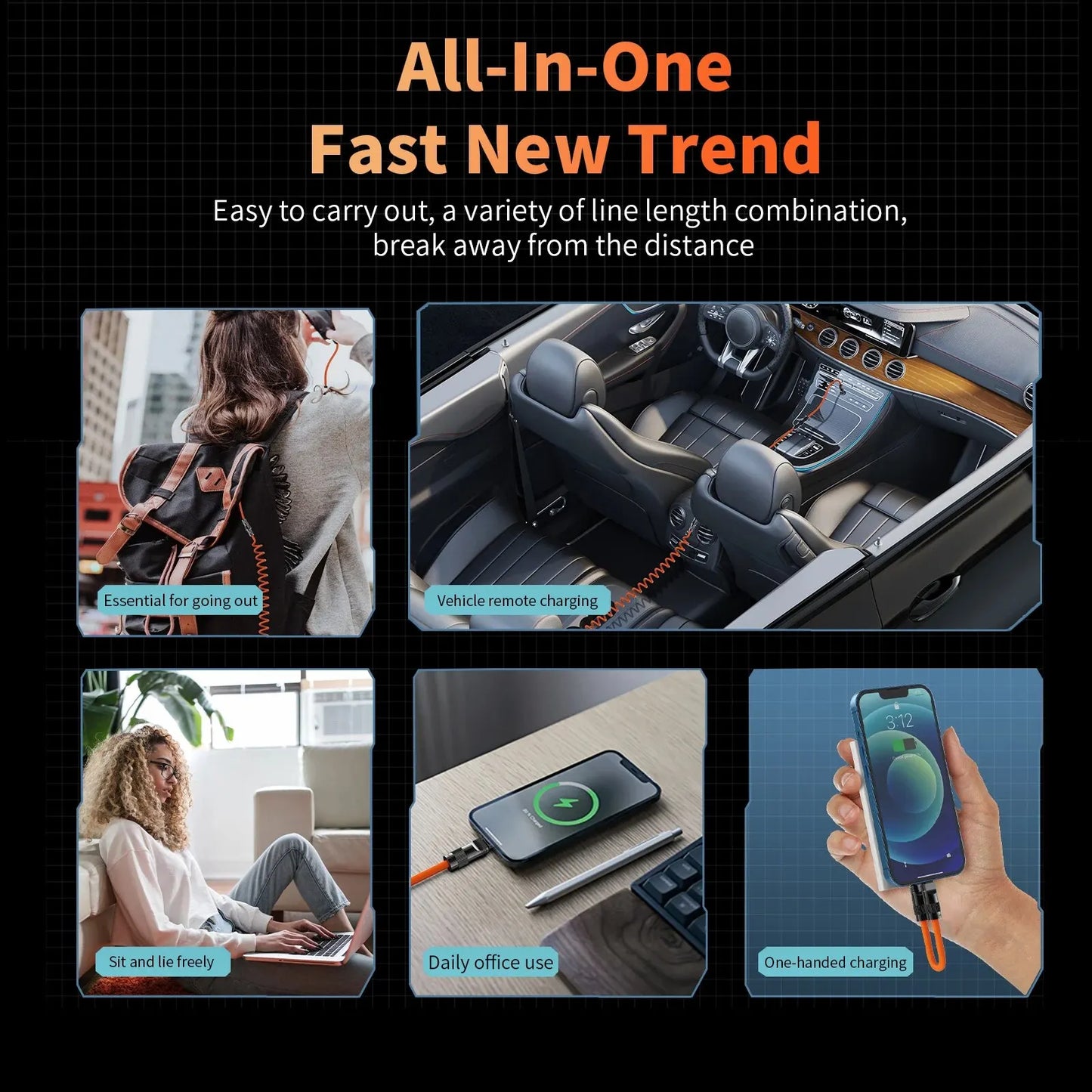 Gopala PD 240W Fast Charging Cable Set | USB-C Lightning USB-A