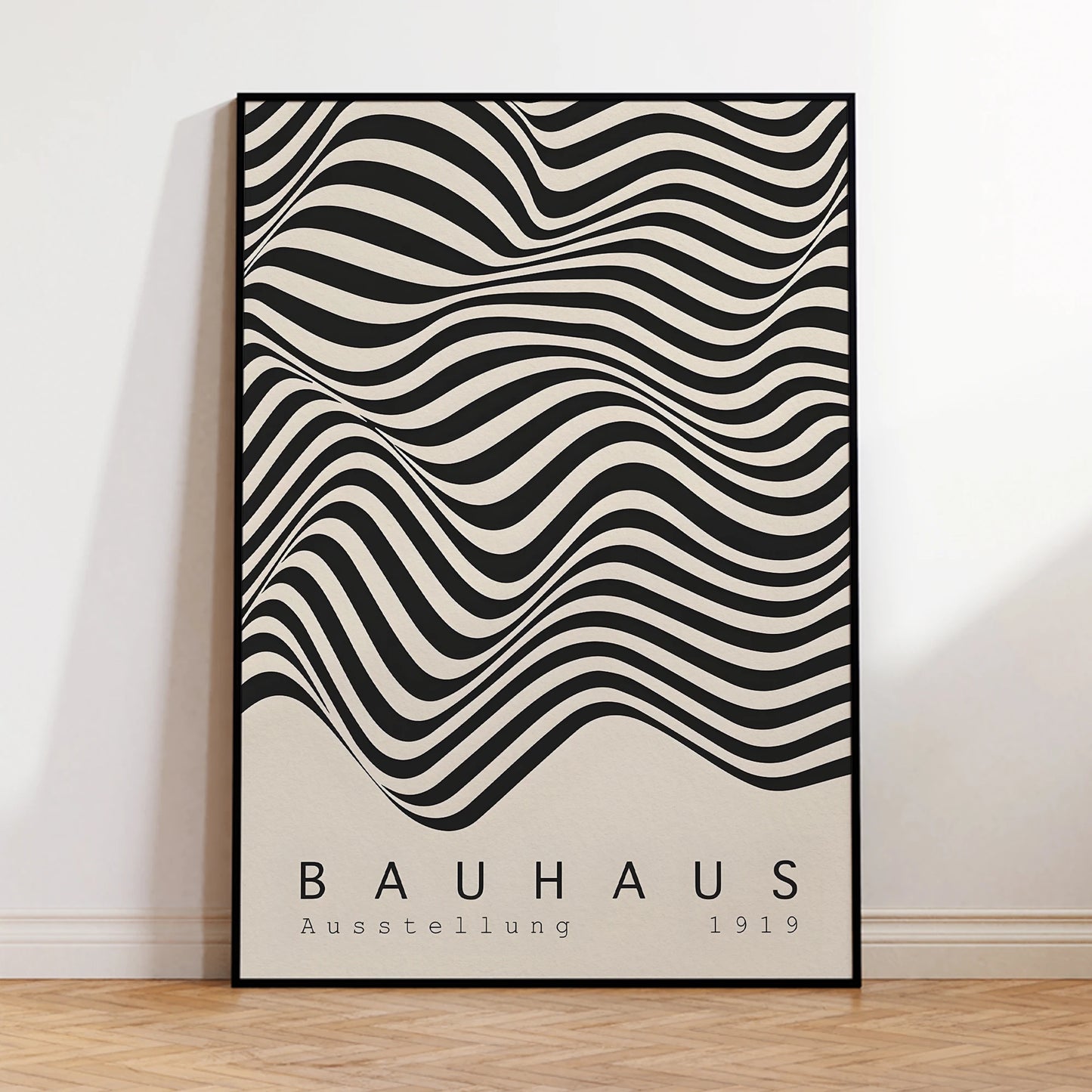 Modern Bauhaus Black And White Wall Art Prints Canvas Painting Aluminum Frame Poster Picture For Living Room Home Decor Peaceful Pleasures Health and Wellness G1845-1 40x60cm Black Frame