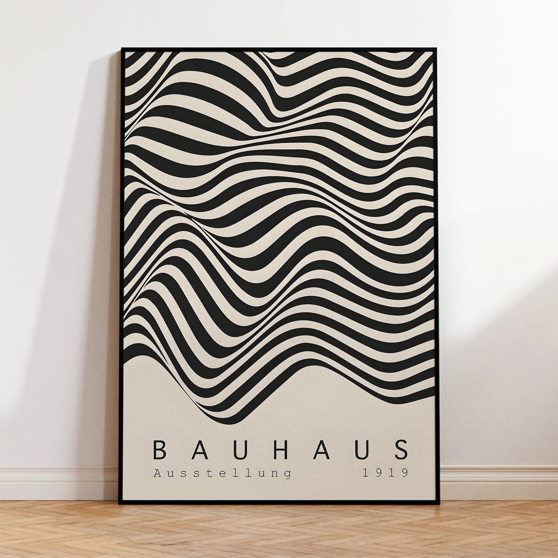 Modern Bauhaus Black And White Wall Art Prints Canvas Painting Aluminum Frame Poster Picture For Living Room Home Decor Peaceful Pleasures Health and Wellness G1845-1 40x60cm Black Frame