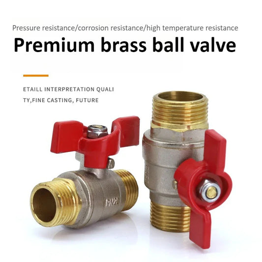 Brass Globe Valve Butterfly Handle 1/4"–3/4" Male Thread Brass Globe Valve Oasis Select