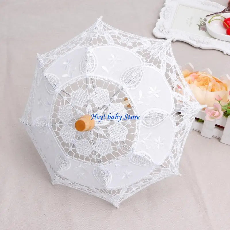 Mini White Lace Parasol Umbrella – Baby Photography Prop