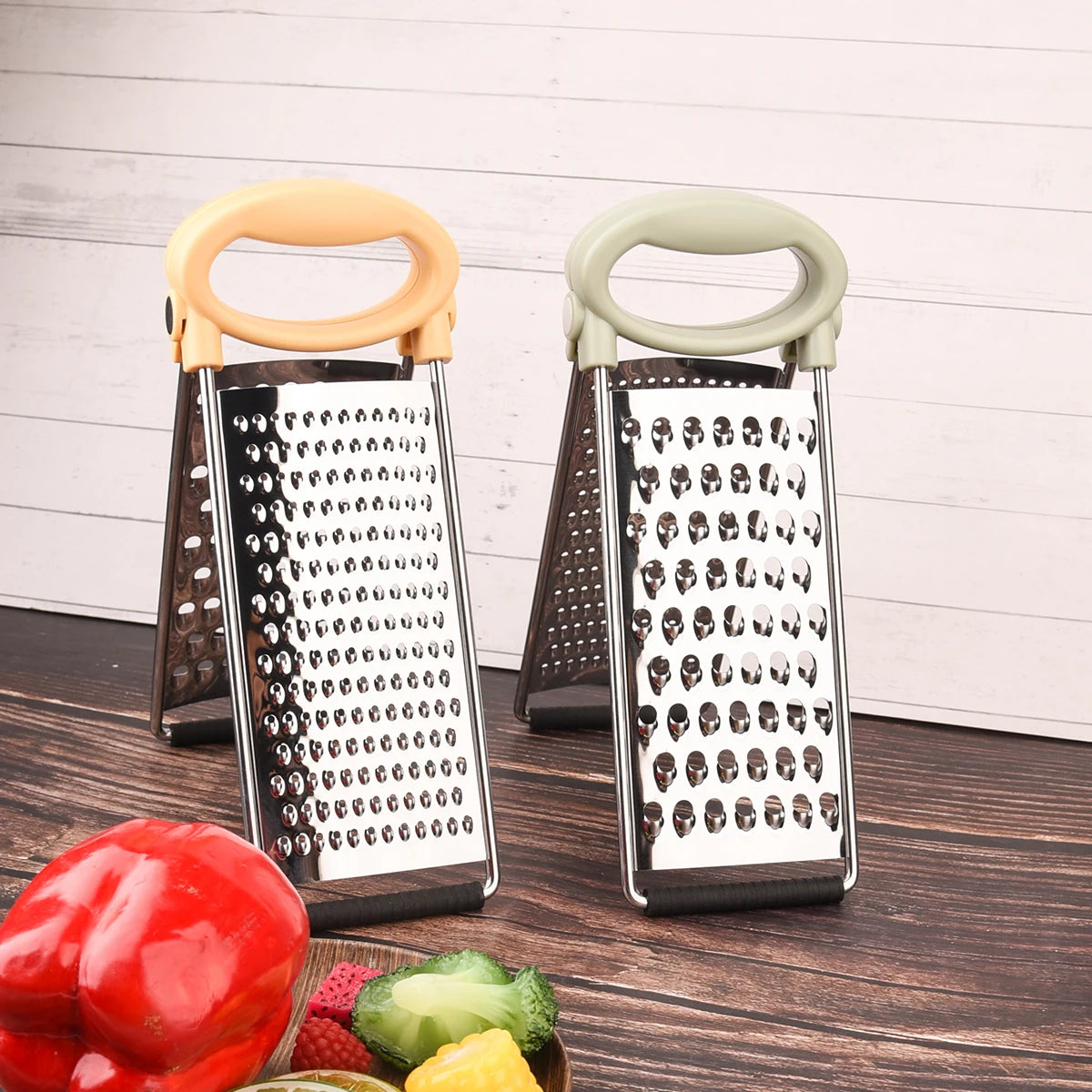 2-in-1 Stainless Steel Box Grater & Vegetable Shredder
