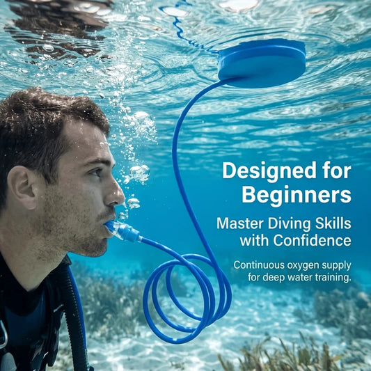 1-Piece Diving Snorkel Breathing Tube Snorkeling Equipment for Adults, Universal Anti-Choking Silicone Diving Breathing Tube Trainer Peaceful Pleasures Health and Wellness