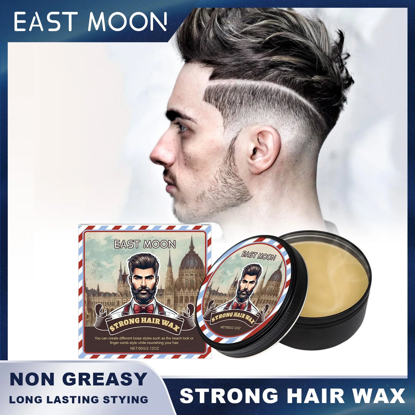 East Moon Strong Hair Wax – Edge Control & Long-Lasting Hold