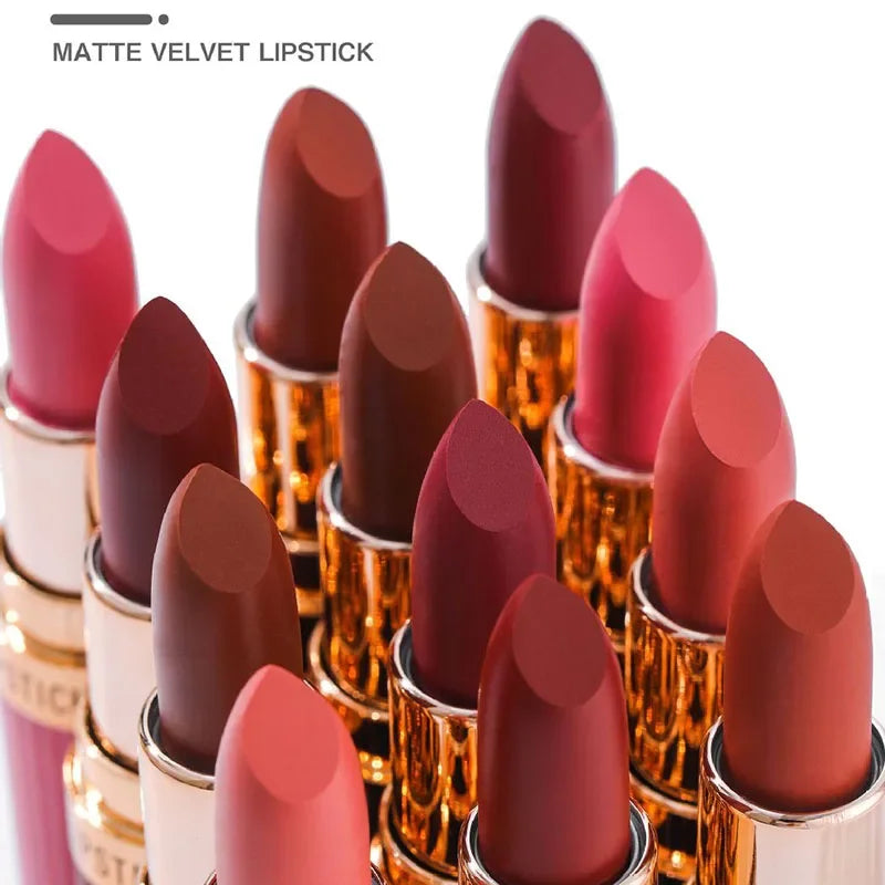 ZYXUAQIR 6-Color Velvet Matte Lipstick – Waterproof High Pigment