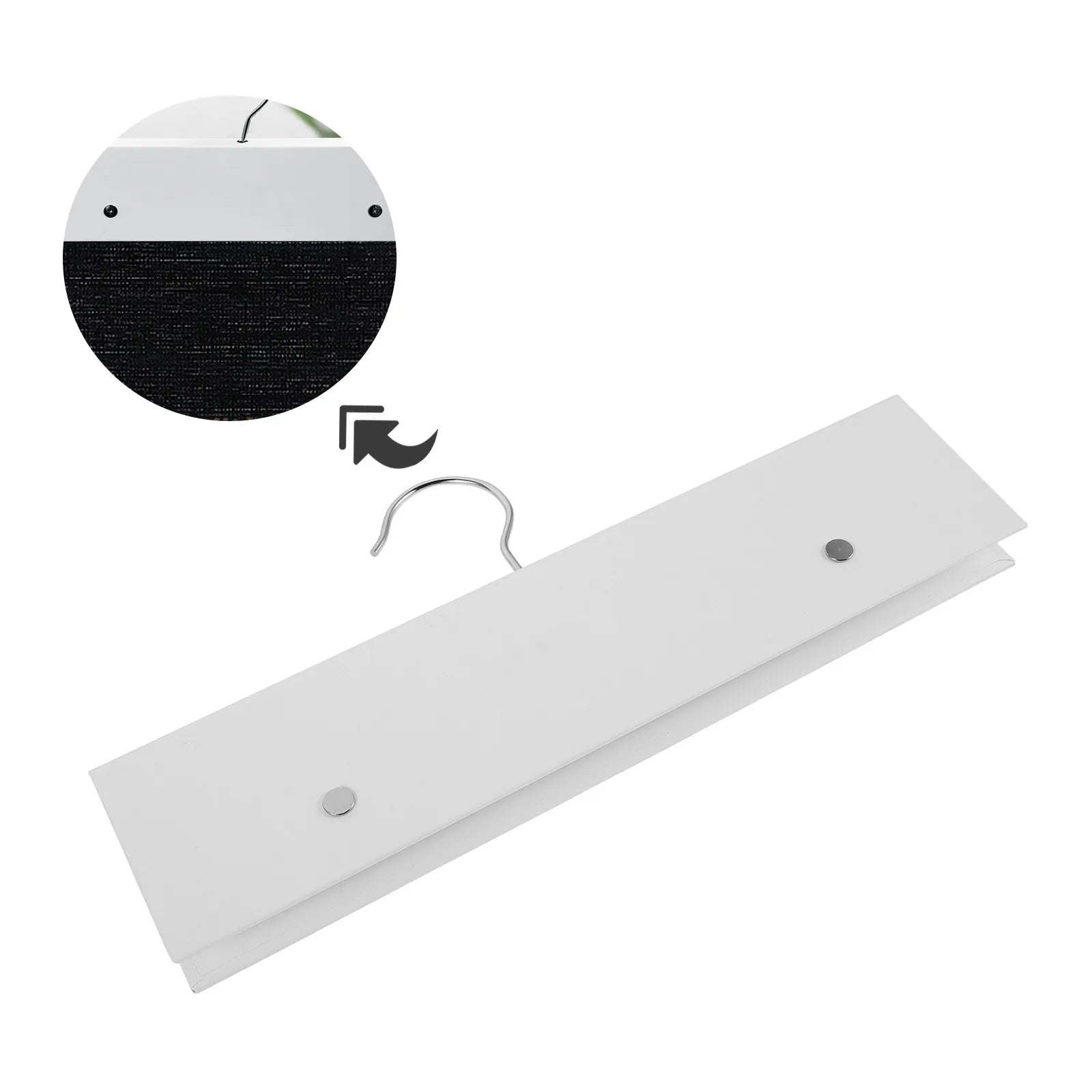 Fabric Sample Hanger Textile Display Hook Smooth Iron Finish for Retail Stores Curtain Quilts Craft Organizer Fabric Sample Peaceful Pleasures Health and Wellness