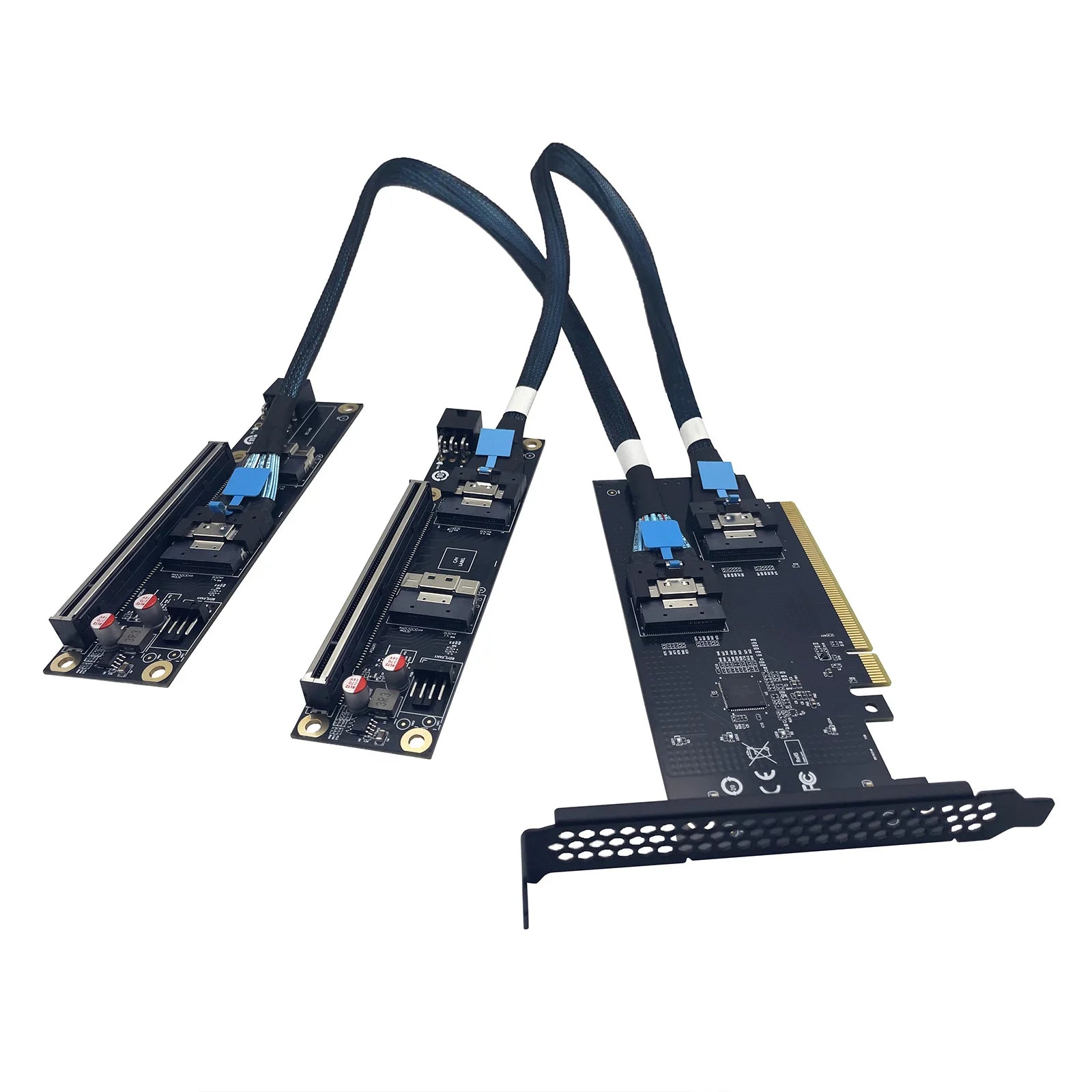 Discrete GPU Graphics Card U.2 SSD Extension Adapter PCI Express 4.0 X16 to SlimSAS SFF-8654 8i A-B Cable Converter Riser Cables Peaceful Pleasures Health and Wellness Combo