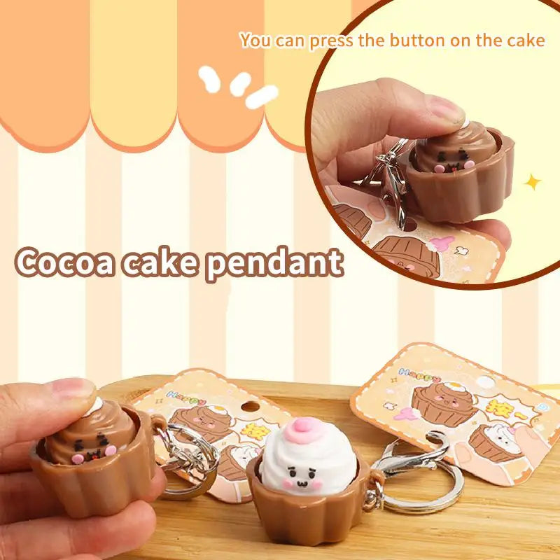 Cute Squishy Clicker Keychain – Slow Rebound Fidget Toy Pendant