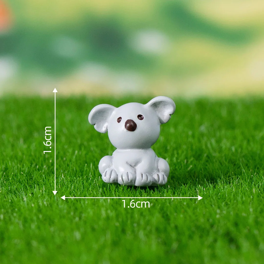1Pcs Rabbit Squirrel Elephant Fox Sheep Duck Pig Cat Frog Snake Figurine Miniature Fairy Garden Decoration Accessories decoração Peaceful Pleasures Health and Wellness 12