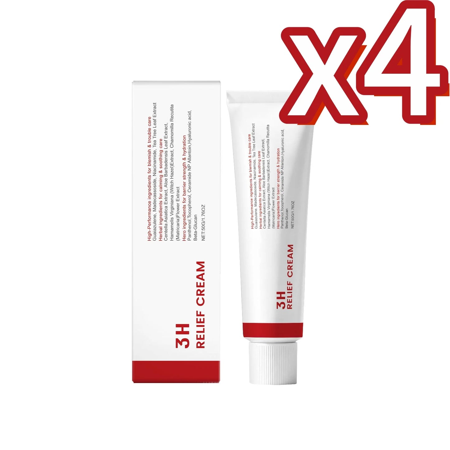 Centella Nicotinamide Skin Cream Strengthen Skin Barrier Moisturize Dry Skin Calm Sensitivity Smooth Fine Lines Skin Care Creams Peaceful Pleasures Health and Wellness 50g Boxed X4PCS