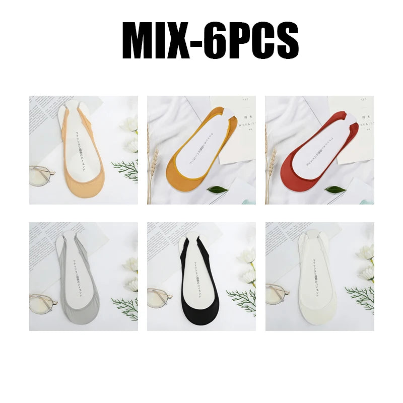 Women's Invisible No-Show Socks | Anti-Slip Ice Silk Low Cut