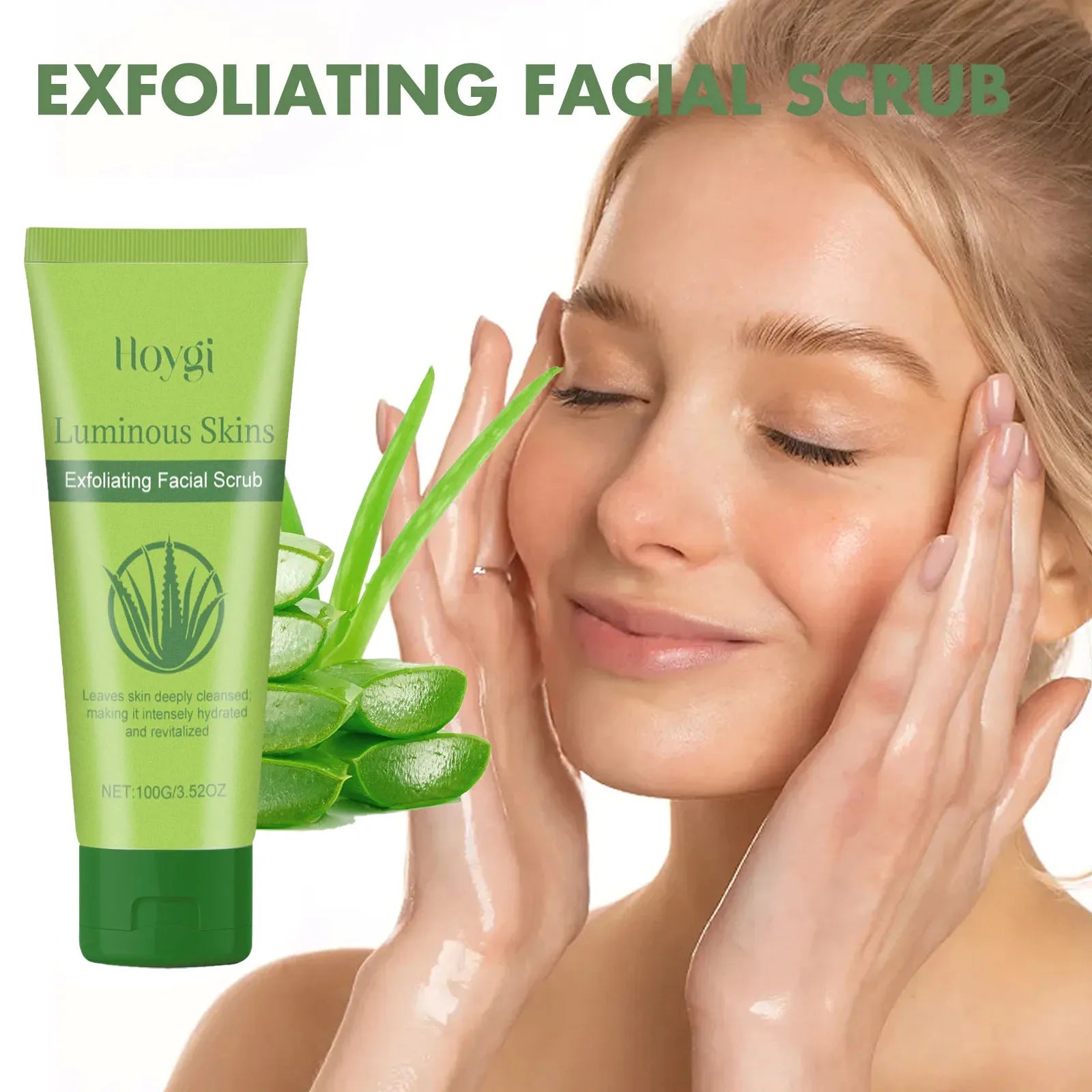 Aloe Vera Exfoliating Scrub Shrink Pores Remove Blackhead Oil Control Peeling Deep Cleaning Moisturizing Face Exfoliating Gel Peaceful Pleasures Health and Wellness