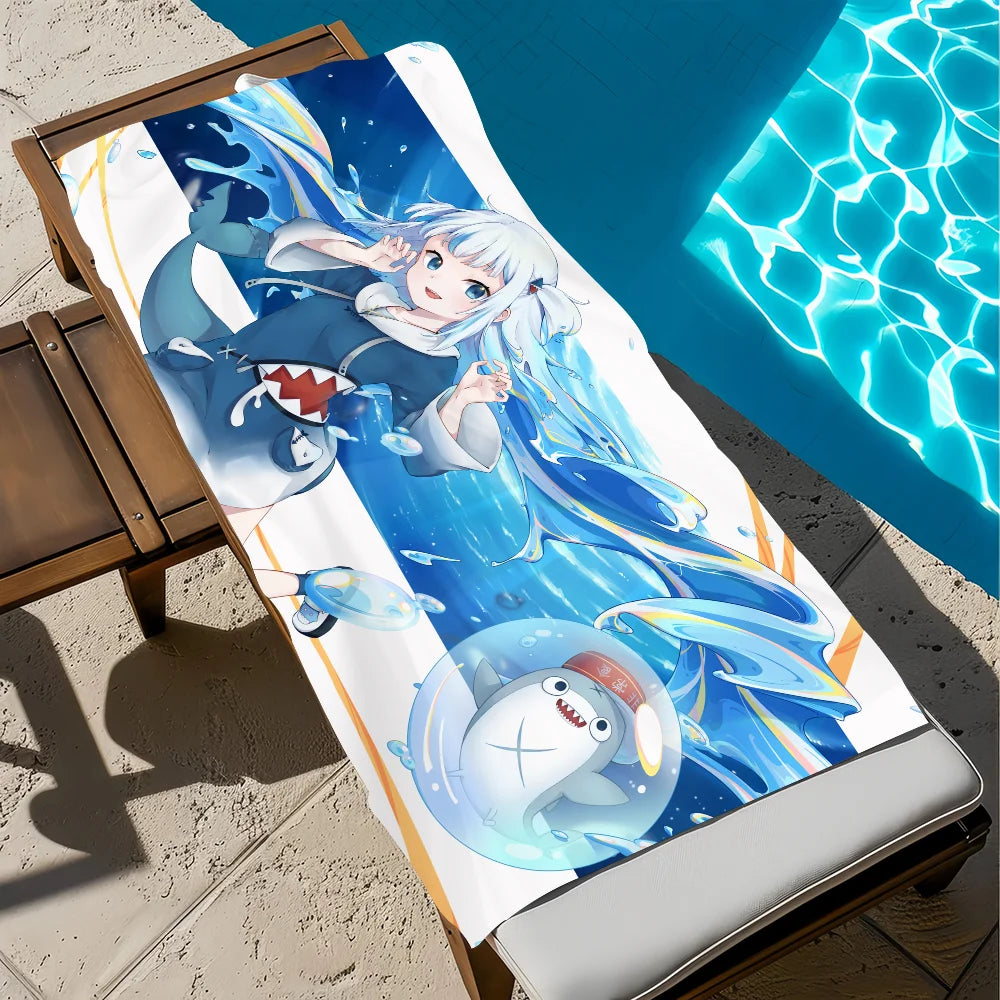 Gawr Gura Hololive Anime Beach Towel – Quick Dry & Soft
