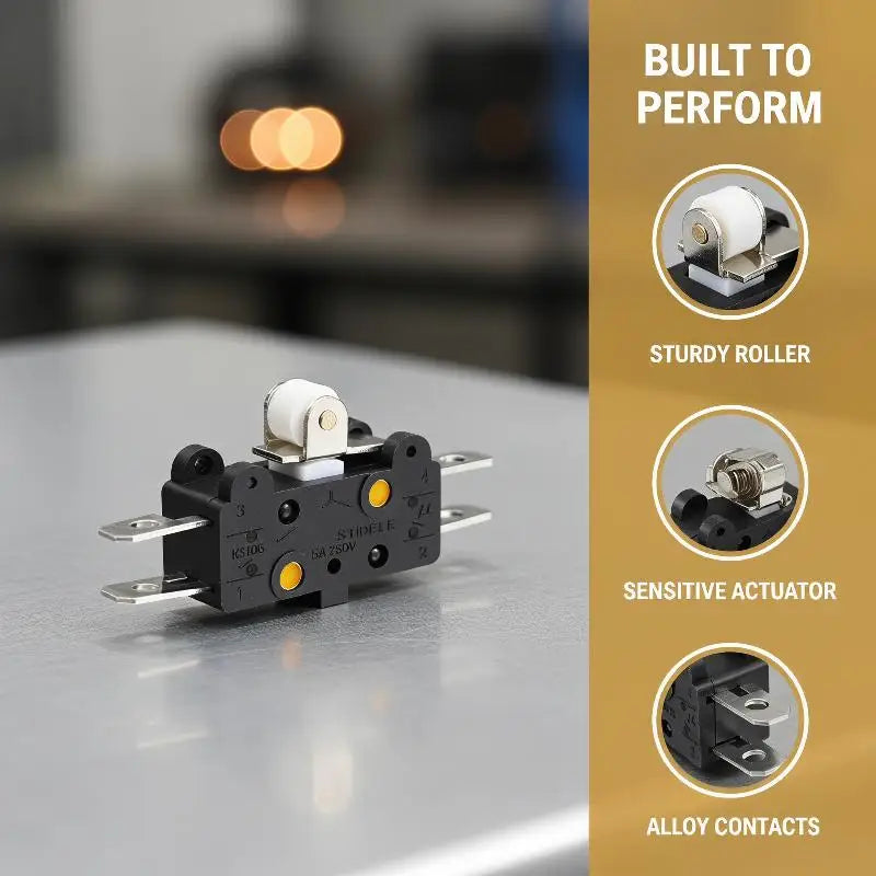 HELTC Micro Limit Switch 83106 Roller Lever 5A 250V Micro Limit Switch Peaceful Pleasures Health and Wellness