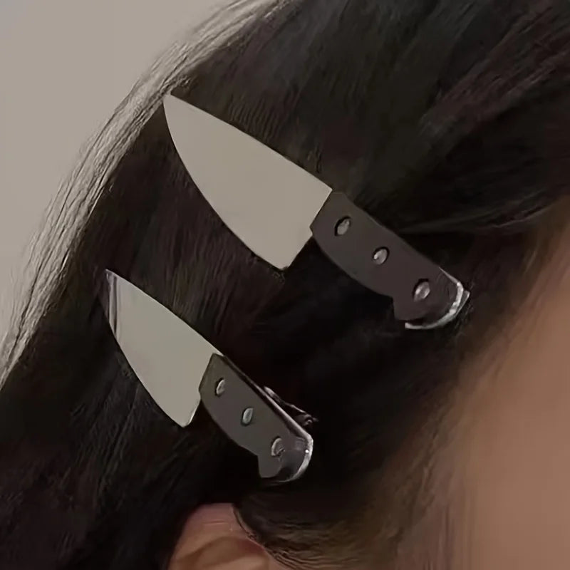 Knife-Shaped Barrettes – Stylish Bang Clips for Daily Use (2pcs) Peaceful Pleasures Health and Wellness 2pcs