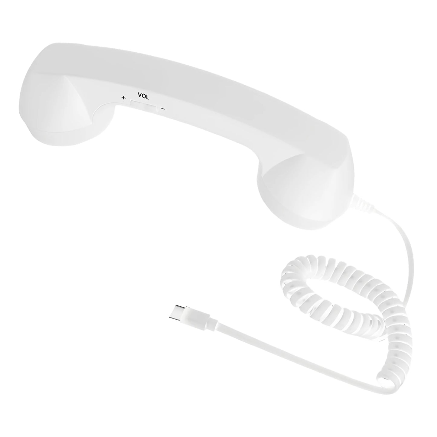 Telephone Wired Handsets with Volume Control & Mic Wired Landline Handle Receiver for Cell Mobile Video Conferences Calls Peaceful Pleasures Health and Wellness White