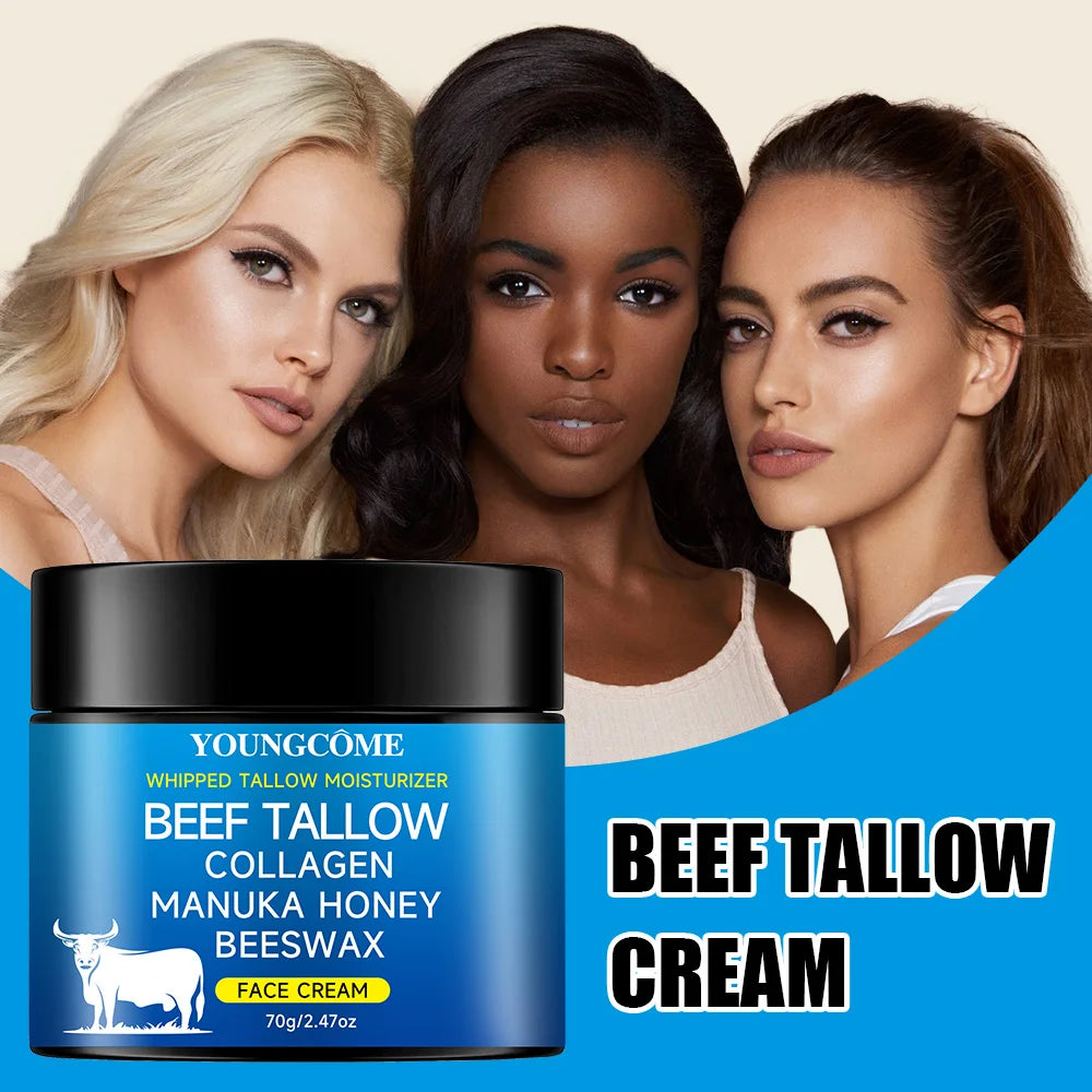 Tallow face cream raw Honayolive oil Anti Aging Face Cream Wrinkle Remover Collagenr Smooth Wrinkle Moisturizing Firming Peaceful Pleasures Health and Wellness