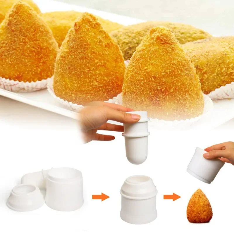 DIY Rice Ball /Sushi Maker Mold Tool Manufacture of Rice Balls Gourmet Molds Cone and Round Rice Ball Maker Kitchen Gadget Set Peaceful Pleasures Health and Wellness