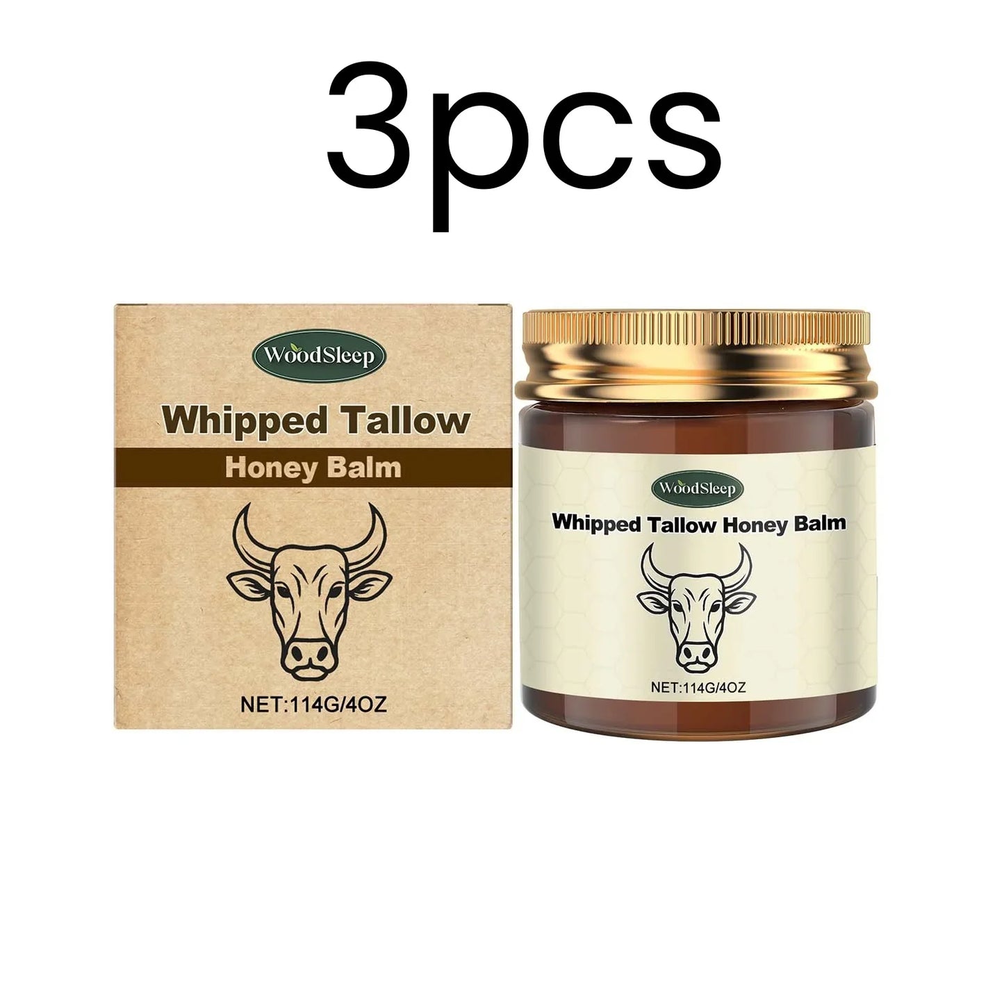WoodSleep Whipped Tallow Honey Balm – Deep Skin Moisturizer