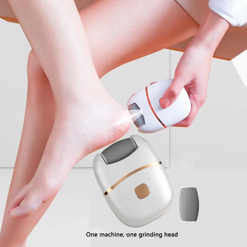 Rechargeable Electric Foot File Grinder – 2 Grinding Heads