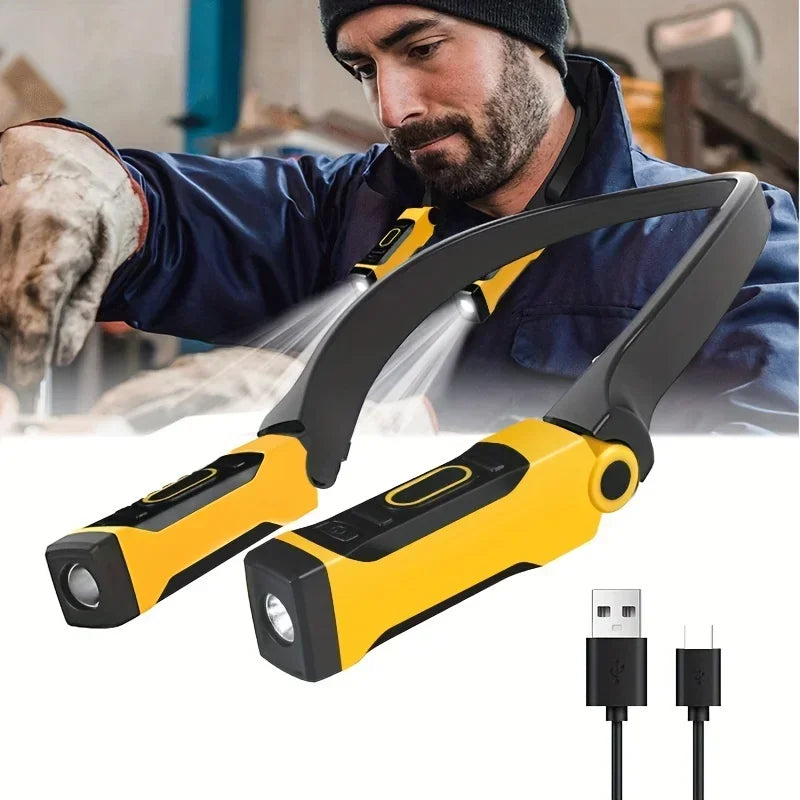 1 Pack Rechargeable LED Neck Reading Light Dual Brightness Levels Hands Free Lamp for Reading Knitting Camping Repair Work Light Peaceful Pleasures Health and Wellness