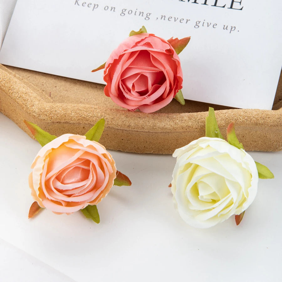 Artificial Silk Rose Heads 10/20 Pcs | Wedding & Home Decor