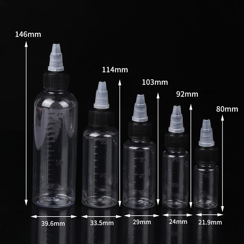 Refillable Squeeze Bottles Twist Cap & Graduated Scale | 10–100ml
