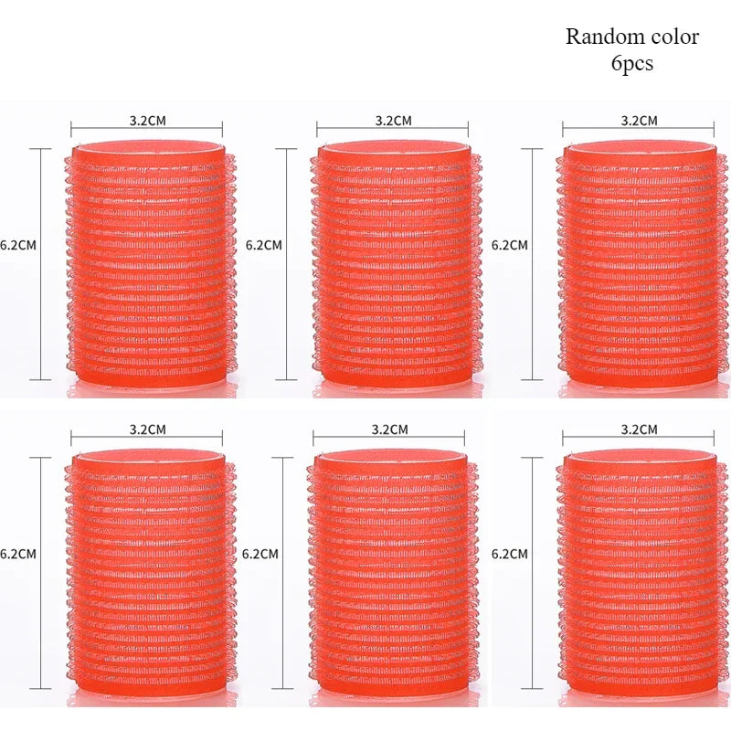 Hair Rollers Self Grip Hook Hair Curlers Heatless Roller Salon Dressing Curlers Jumbo Size Sticky Hair Styling Tools Peaceful Pleasures Health and Wellness 6pc random 3