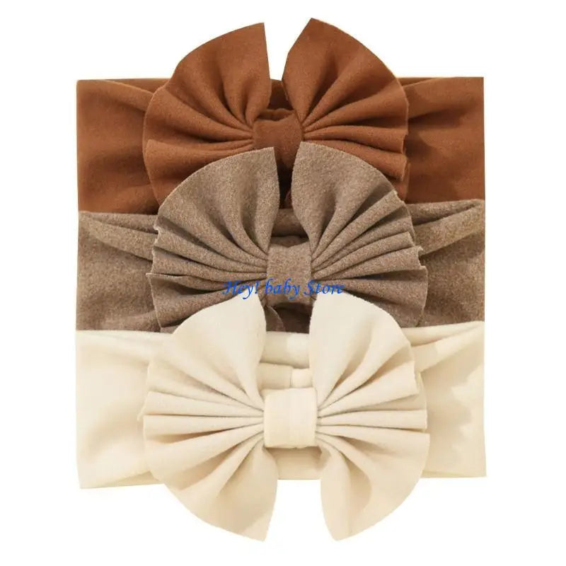 Baby Girls Turban Headbands | Soft Newborn Hair Wrap 3-Pack