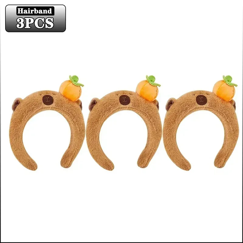 Plush Capybara Hair Headband – Cute Wash Hoop for Girls & Kids
