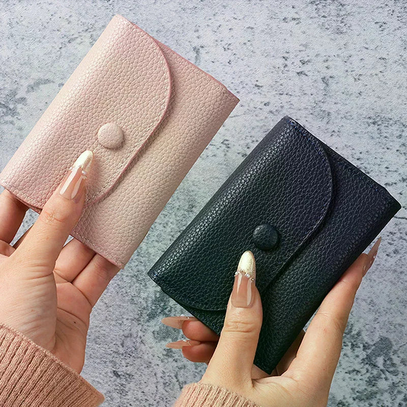 Women's Slim PU Leather Wallet – Multi-Card & Coin Purse