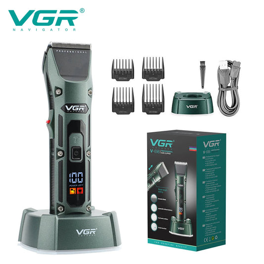 VGR V-696 New metal Popular Salon Barber Hair Cut Machine Professional Cordless Hair Trimmer Electric Hair Clippers for Men Peaceful Pleasures Health and Wellness
