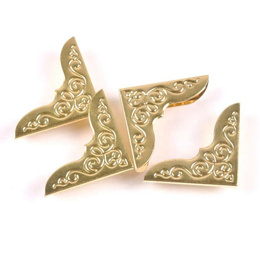 Metal Corner Protectors 40pcs – Scrapbooking, Albums & Jewelry Box Craft Corner Brackets Oasis Select gold--