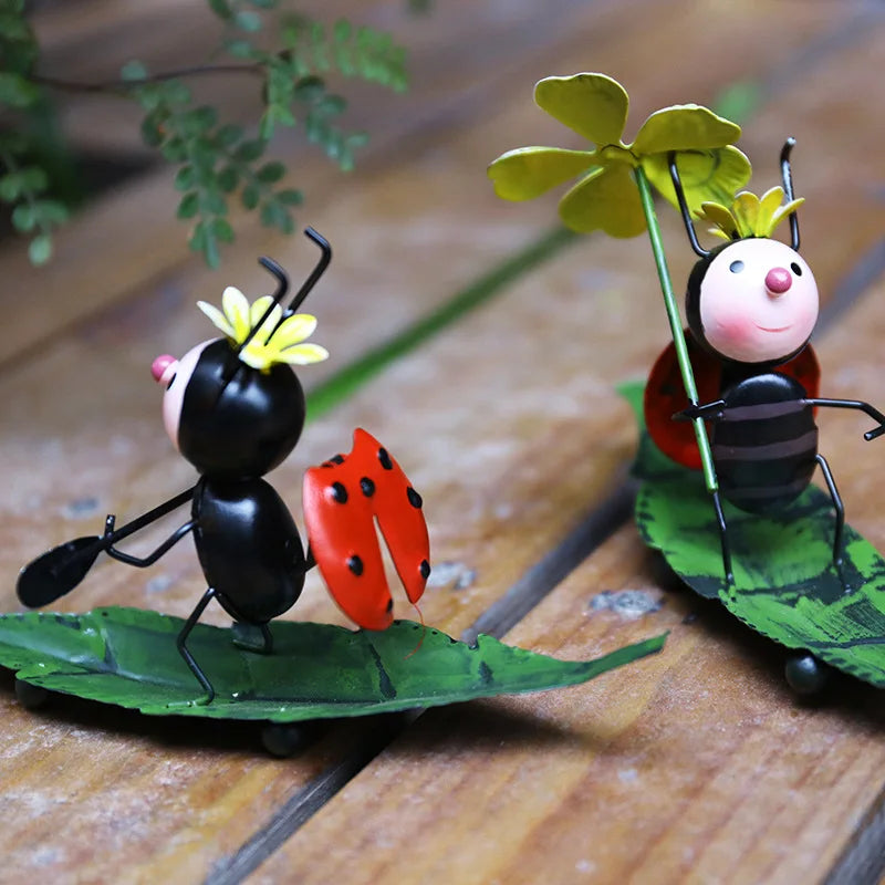 Little Ladybug Creative Department Healing Small Ornaments Living Room Computer Desktop TV Cabinet Modern Home Garden Decoration Peaceful Pleasures Health and Wellness