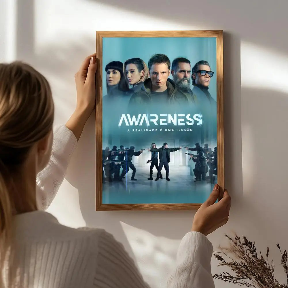 Movie A-Awareness Poster HD Self Adhesive Waterproof Wall Art Ideal for Home Office Dorm Bedroom Great Gift Peaceful Pleasures Health and Wellness White1 15X20cmNoframe