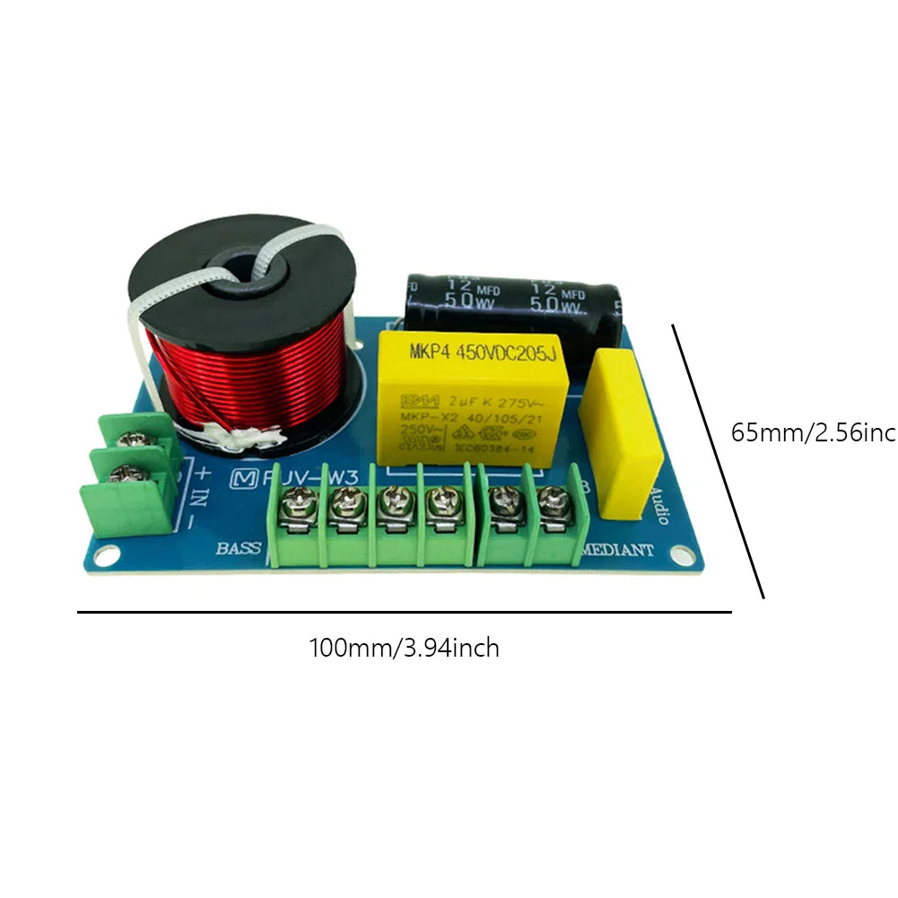 3-Way Hi-Fi Crossover Filter Module MKP 200W – 3.5–8" Speakers