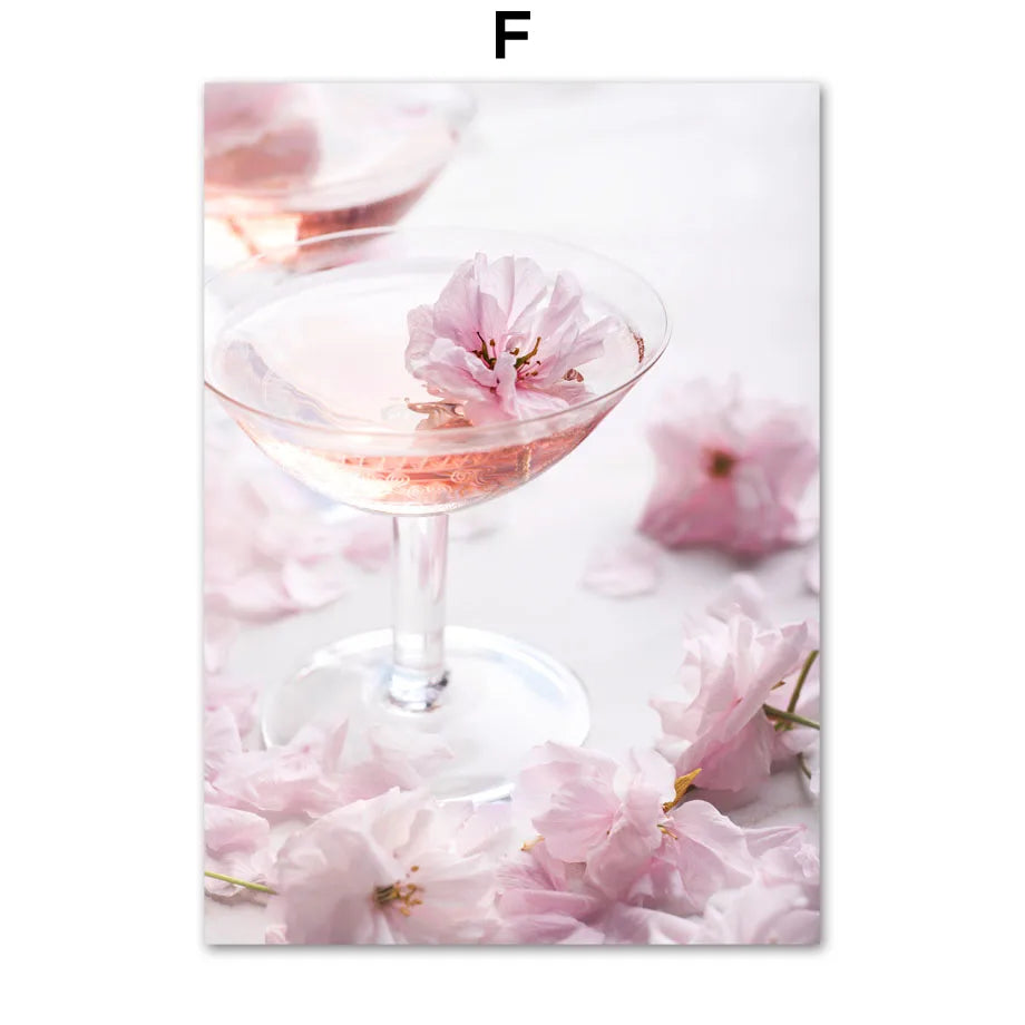 1pc frameless Canvas painting Spring Pink Rose Peony Sakura Dandelion Orchid Sparrow Car Garden Posters Flower Wall Art Canva Peaceful Pleasures Health and Wellness F 40x60cm Unframed