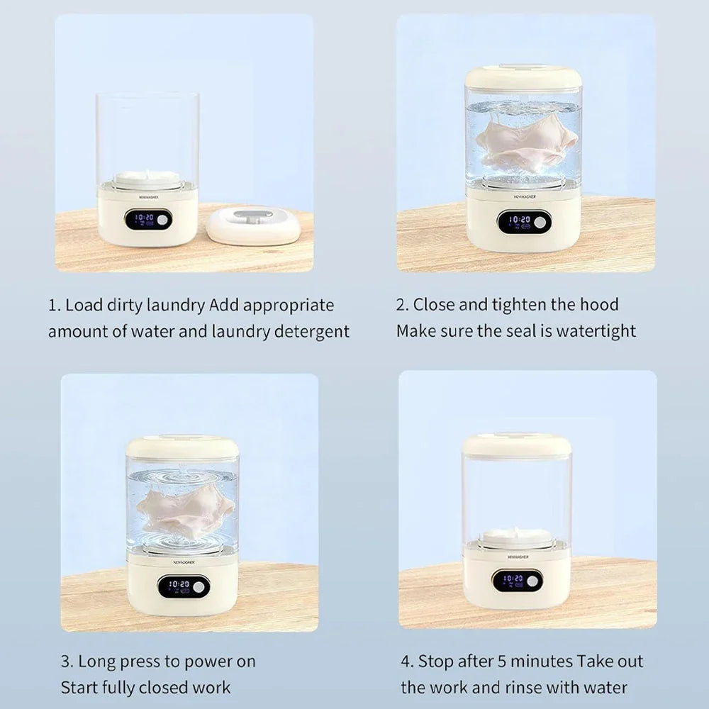 Wireless Charging Portable Mini Washing Machine for Delicates