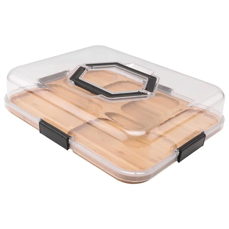 A36T-Cheese Board Charcuterie Box With Clear Lid, Travel Portable Cutting Boards For Kitchen For HOME Gift Set Peaceful Pleasures Health and Wellness