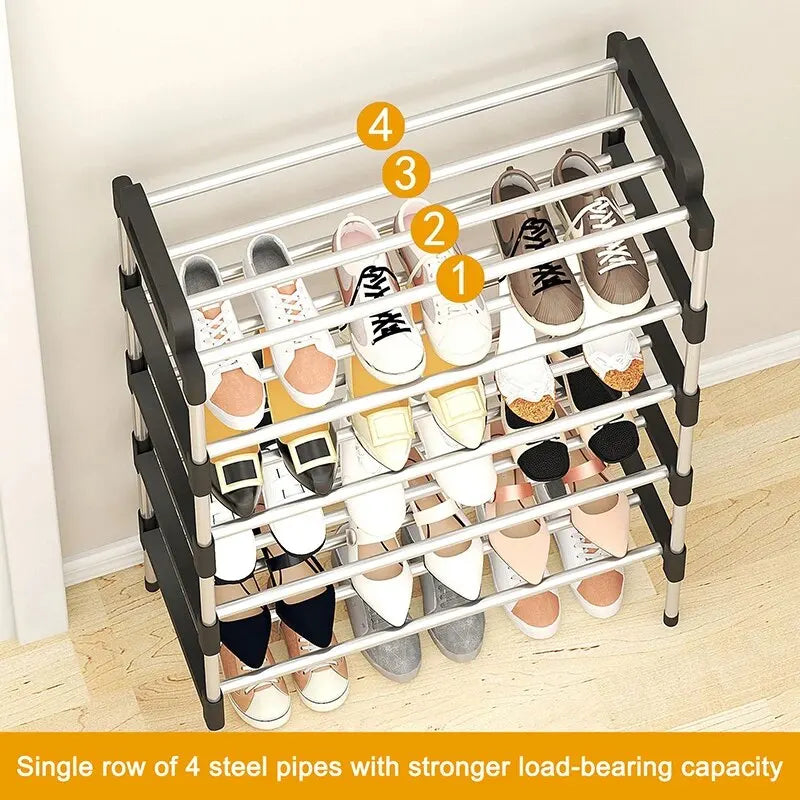 3-7Floor Simple Shoe Rack Multi Layer Dustproof Household Doorstep Shoe Cabinet Storage Space Saving Assembly Of Small Shoe Rack Peaceful Pleasures Health and Wellness