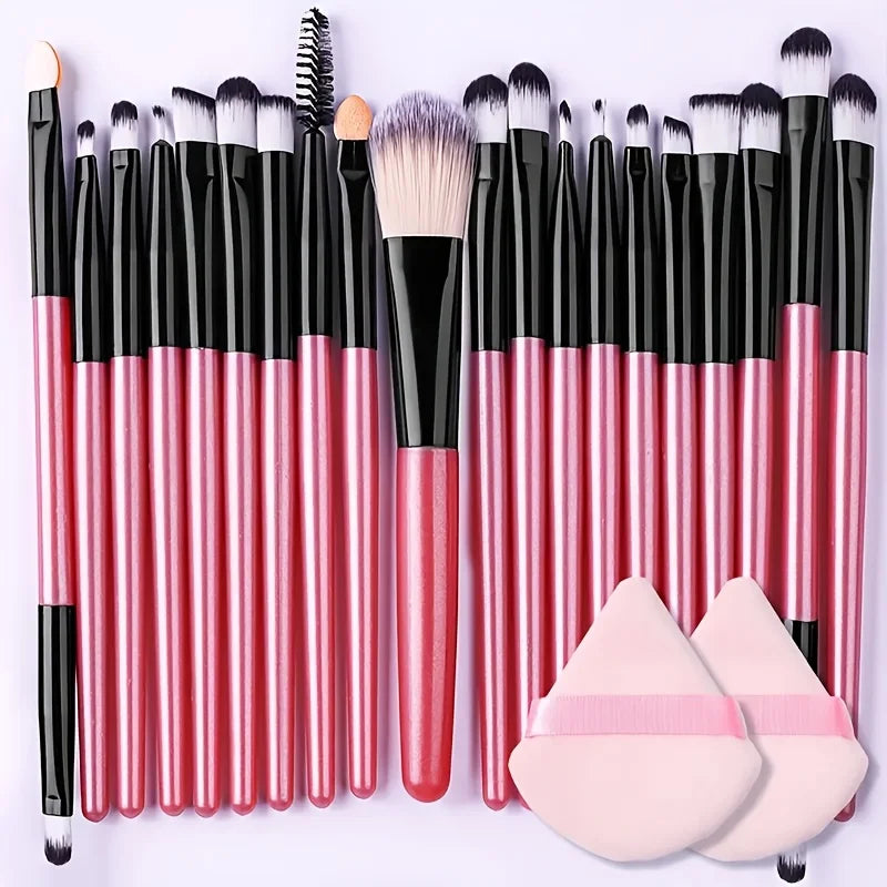 RUNTOIN 20Pcs Makeup Brush Set – Foundation & Eyeshadow Kit