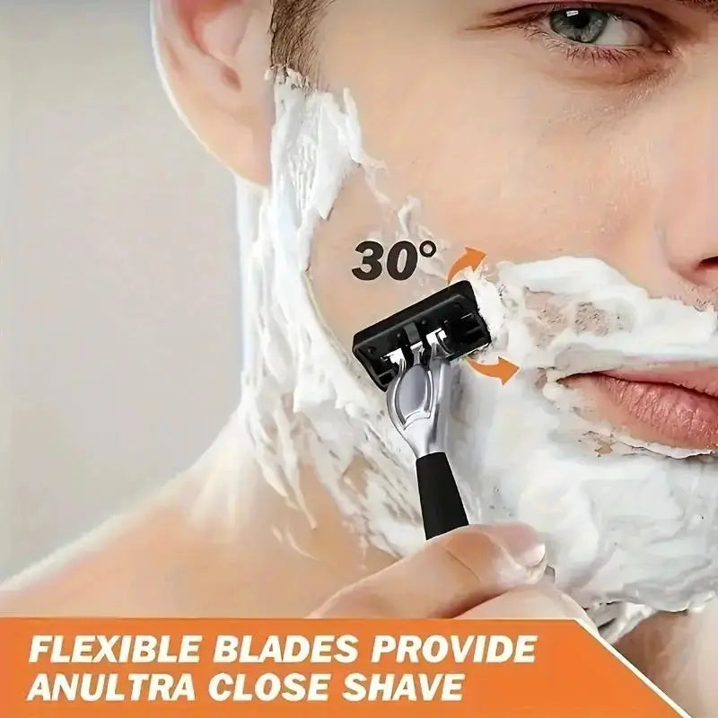 6-Layer Safety Razor – Manual Shaver for Men & Women