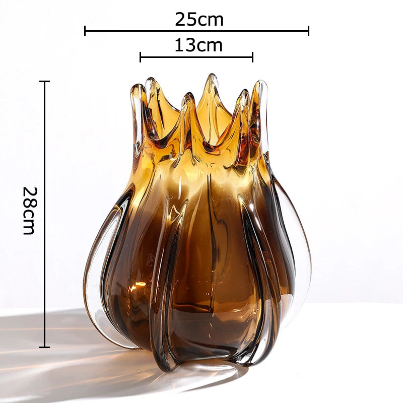 Creative Flower Bud Glass Vase | Modern Tabletop Decor