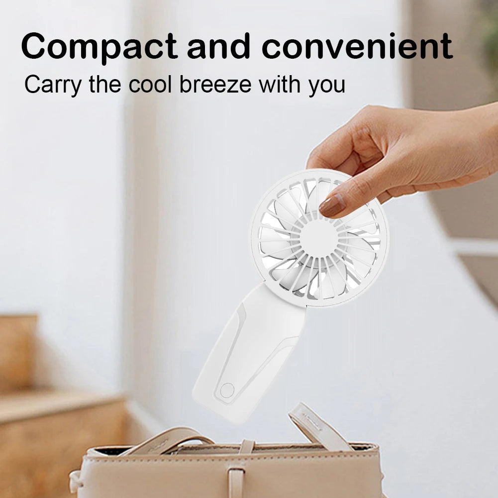 USB Rechargeable Mini Personal Fan – 3-Speed Compact Cooler Peaceful Pleasures Health and Wellness